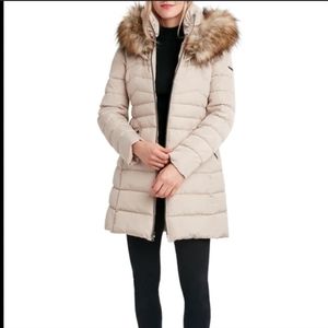 Laundry By Shelly Segal Cream Puffer Jacket